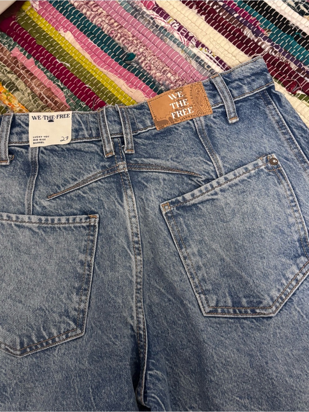 NEW Free People Lucky You mid rise barrel jeans - Picture 8 of 8